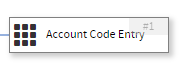 the Account Code Entry node