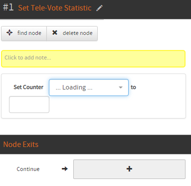 The Set Tele-Vote Statistic Node